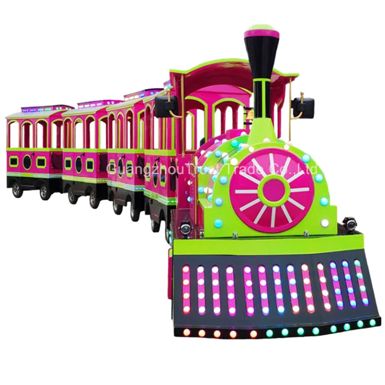 Outdoor Road Tourist Train Passenger Amusements Rides Trackless Barrel Train For Sale