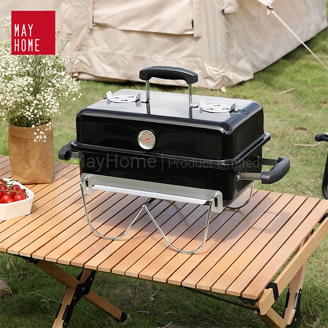 Складной гриль для приготовления пищи на вечеринке портативный складной угольный барбекю