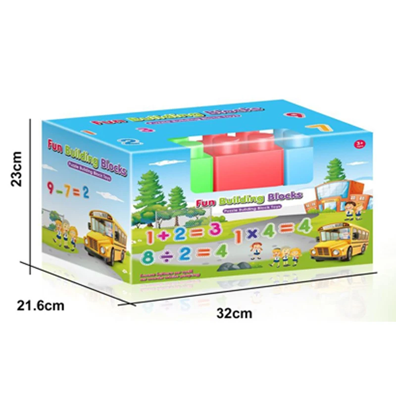 Factory supply plastic stacking brick toys for kids preschool park indoor & outdoor play toy giant jumbo pink blocks 24pcs