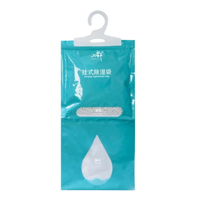OEM Customized Home Desiccant Moisture Absorber Dehumidifier Refillable Calcium Chloride Closet Hanging Bag Wardrobe Moisture
