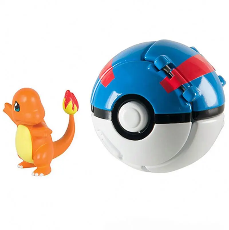 Flip Pet Blast Poke-Ball Poke mon Action Doll Transforming Toy Jenny Turtle Little Fire Dragon Kid Gift