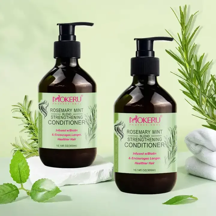Private Label Organic Hair Care Treatment Shampoo Set Hair Growth Repair Scalp Serum Rosemary Essential Oil