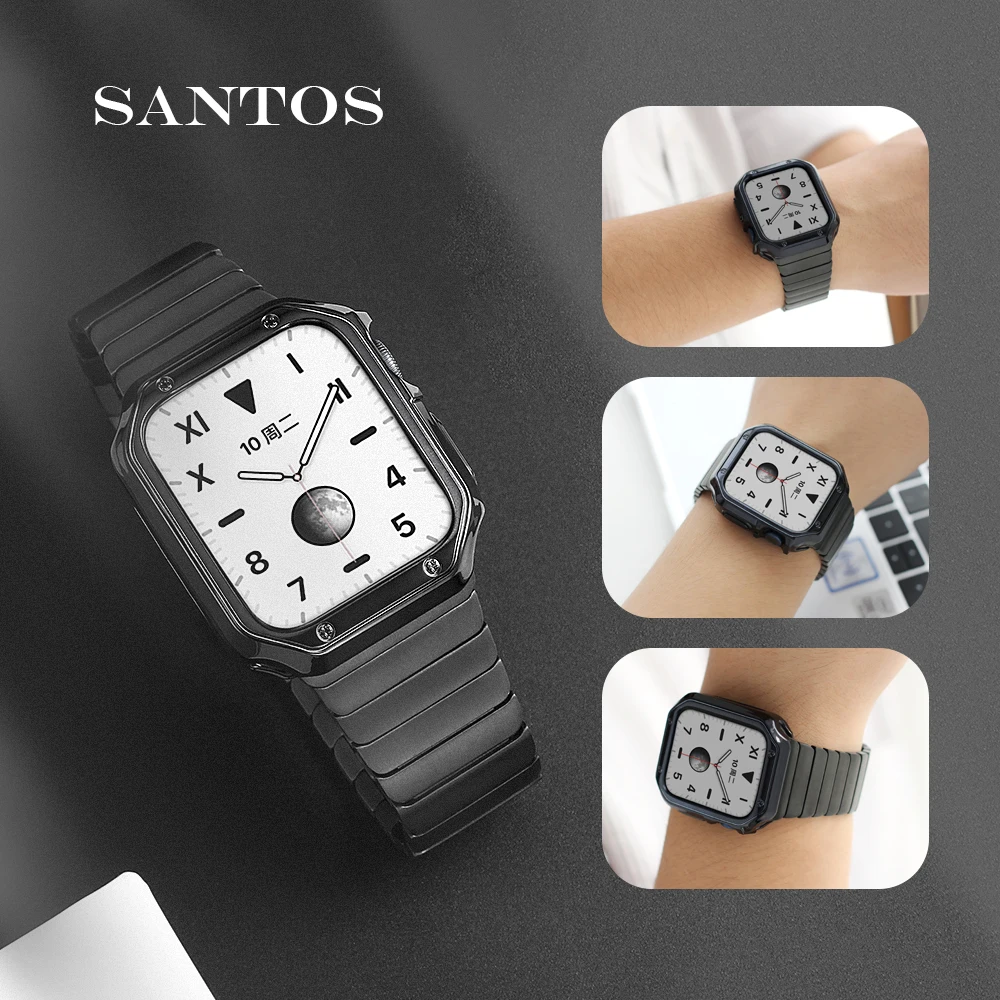 Модный силиконовый резиновый защитный чехол из ТПУ для часов Apple watch прозрачная рамка