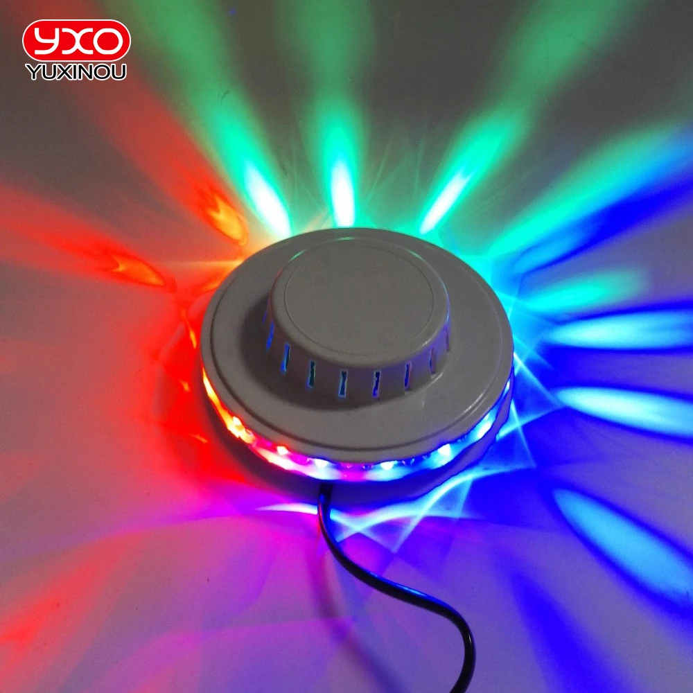 Дискотека для бара танцы вечеринки диджея клуба паба музыкальные огни RGB автоматическое изменение цвета вращающийся Подсолнух 8 Вт 48 шт. НЛО светодиодное сценическое освещение