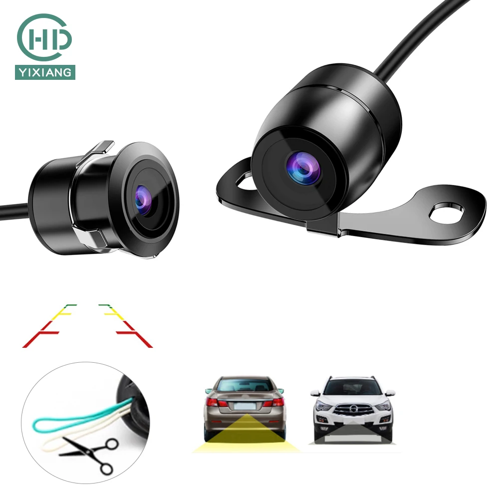 Butterfly 2in1 Car Front/Side/Rear View Camera 2 Installation Removable Guild lines Mirror Image Mini Reverse Backup Camera