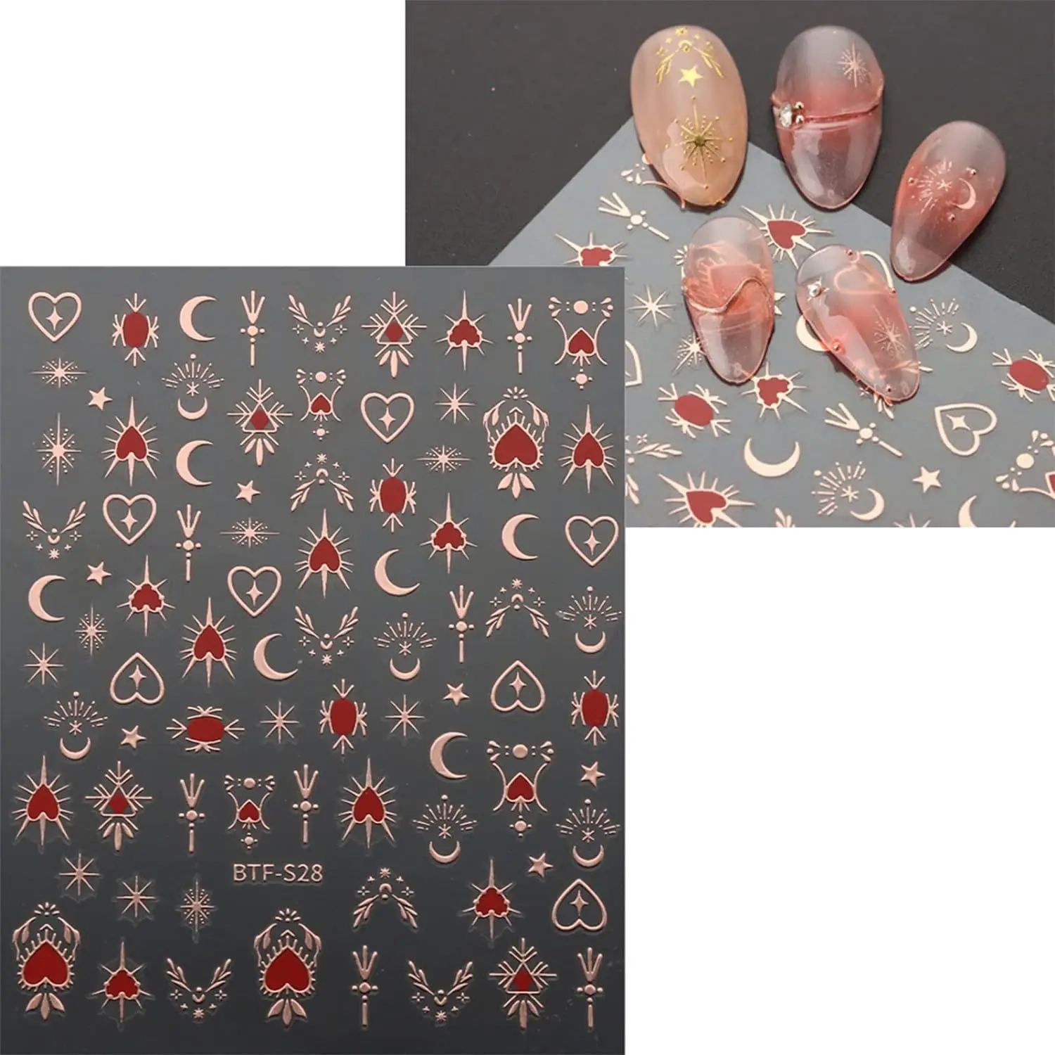 Dropshipping Three-dimensional bronzing Nail sticker set with Sourcing & Fulfillment services Free shipping to US