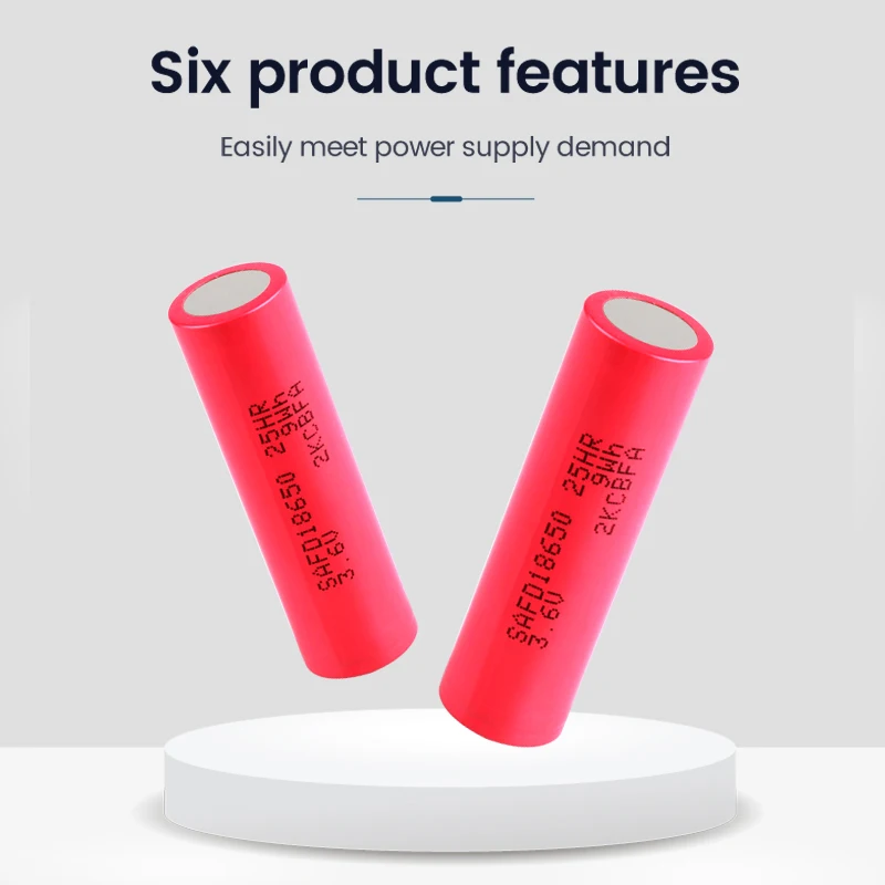 SAFD NCA 25HR 3.7V 2500mAh Original 100% 2450mAh High discharge Lithium Polymer Cell