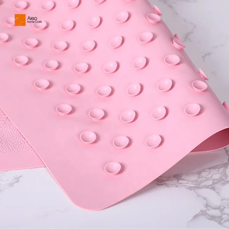 Soft White Mini Half-Natural Rubber Bath Mat Custom Japanese Design Eco-Friendly Waterproof Anti-Slip Safety Shower Mat New
