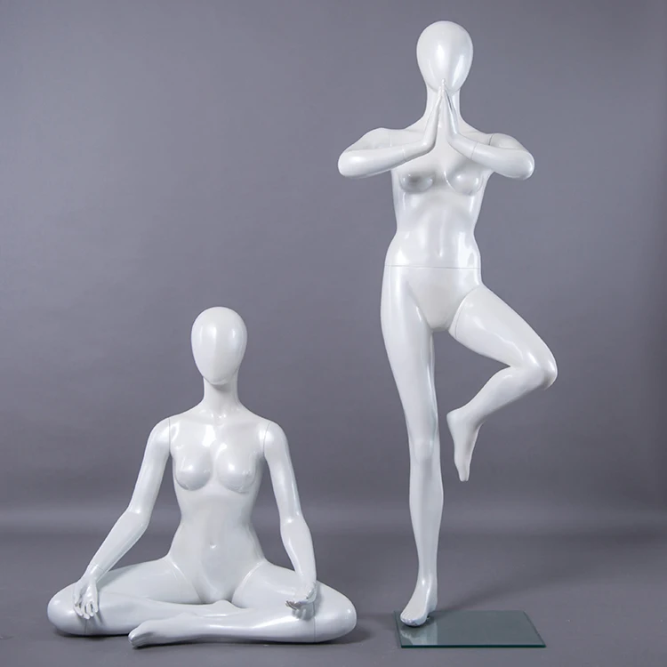 
Female Posture Sitting Cross-legged Full-body Window Display Stand Dummy Sports Yoga Clothing Mannequin Props 