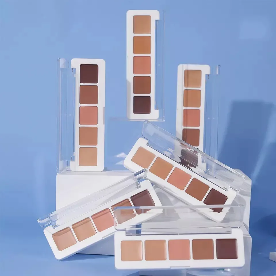 5 colors full coverage cream concealer private label white concealer palette makeup contour palette face concealer