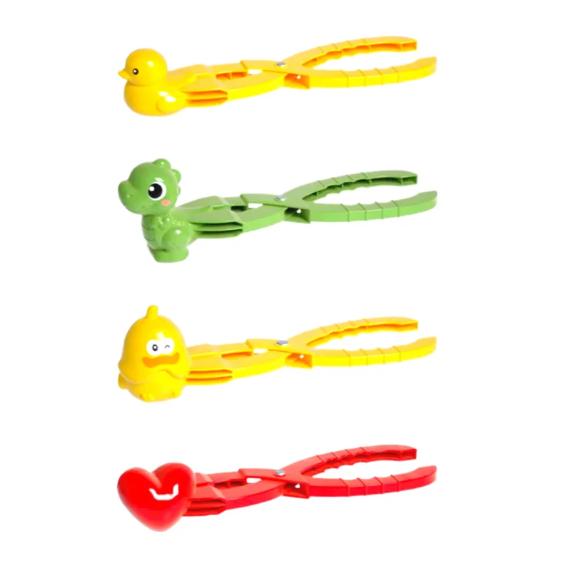 HY Toys clip snowball tool children winter outdoor yellow duck fight pile snow