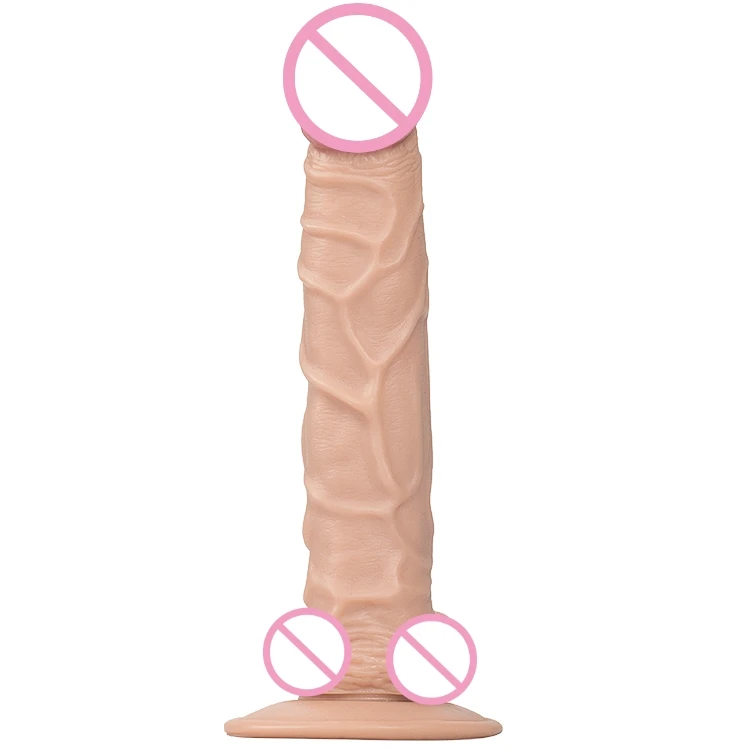 10 inch long big soft realistic lifelike PVC brown black flesh dildo  artificial penis for woman