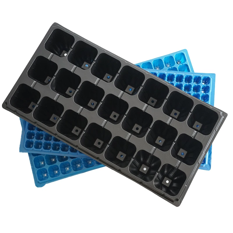 21 nursery cells Factory Direct Produced High Quality Plastic Nursery germination tray PET microgreen trays Used Many Times