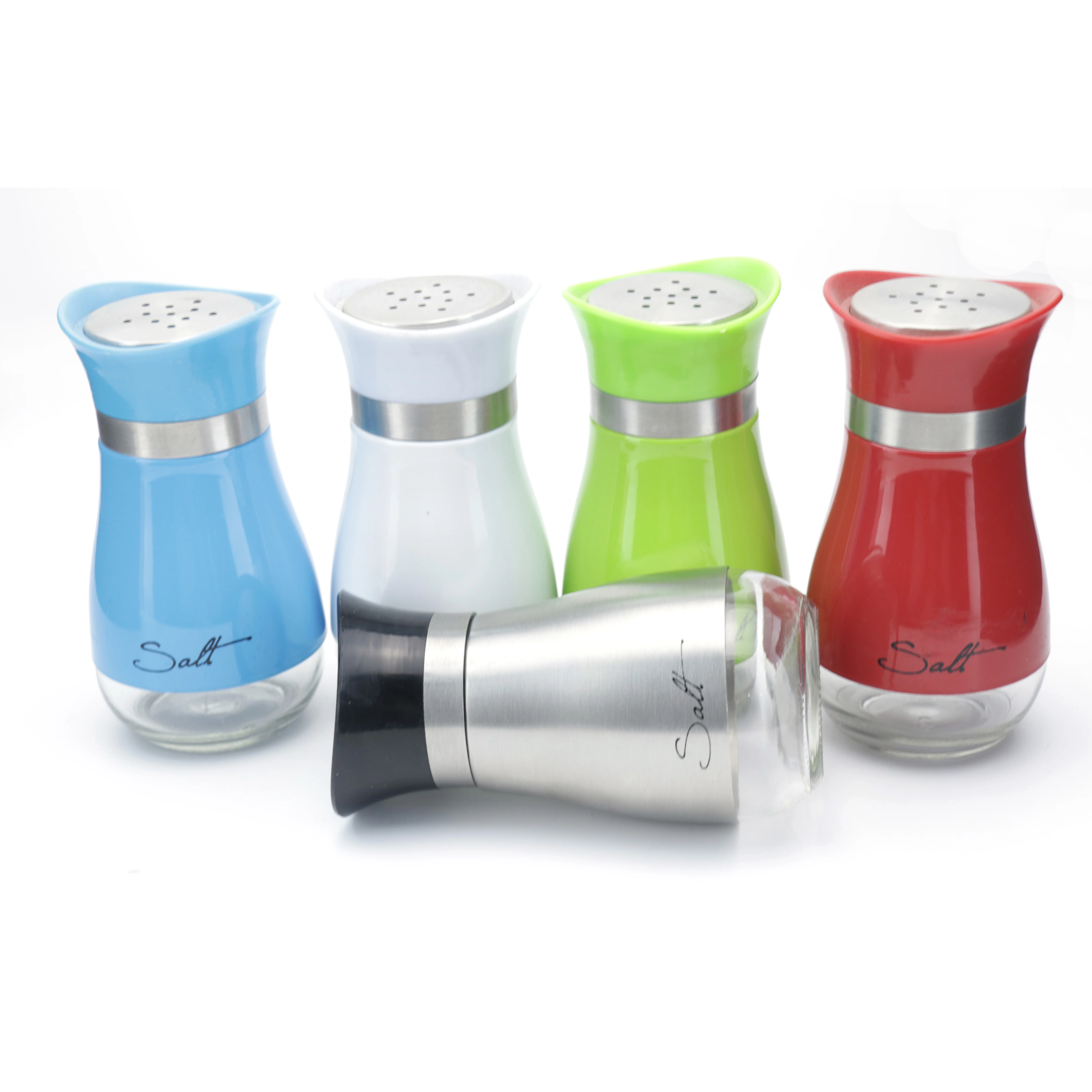 
Excellent quality glass bottle spice seasoning jar glass salt pepper shakers 