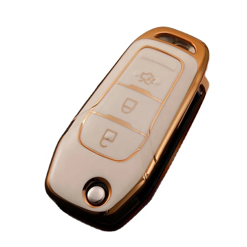 TPU Key Cover Premium Smart Auto Protective Full Shell for Ford Key Case