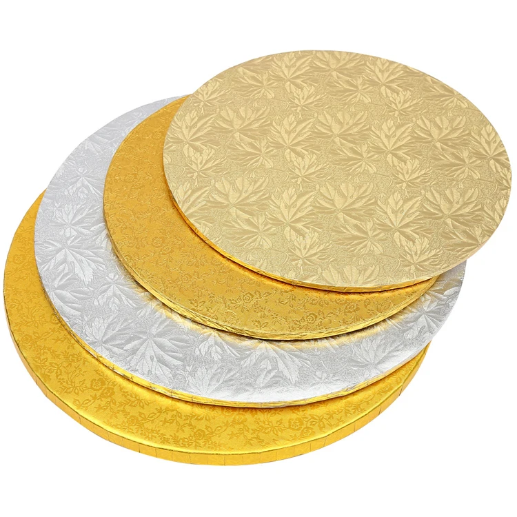 Custom Size 2-12mm Thickness Round Square Cake Drum Corrugated Cake Board