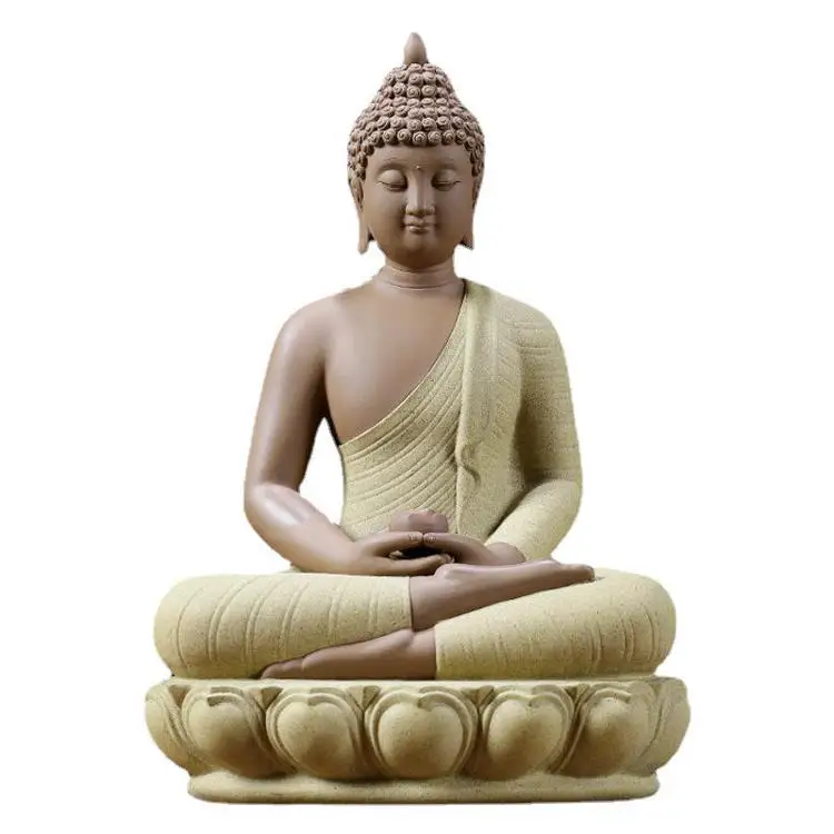 Elegant Thailand Buddhas Fengshui Home Decoration Patung Buddha Buddhist Ornament Ceramic Shakyamuni Buddha