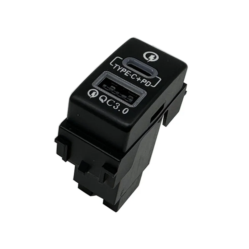 PD+QC3.0 charger Socket for Nissan Dual USB Power Socket Port for Phone 13/12/11/X/8/7/6/5  iPa d Samsung LG Huawei and More