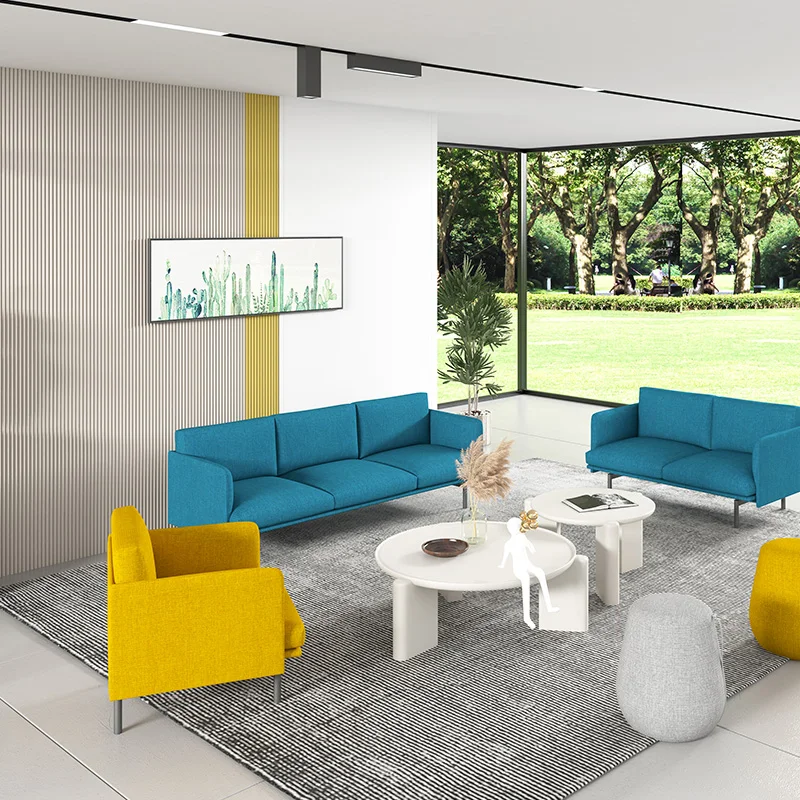 Modern Office Furniture Hospital Bank Hotel Lobby Public Area Sofa Set Customized Fabric Waiting Sofa Chair