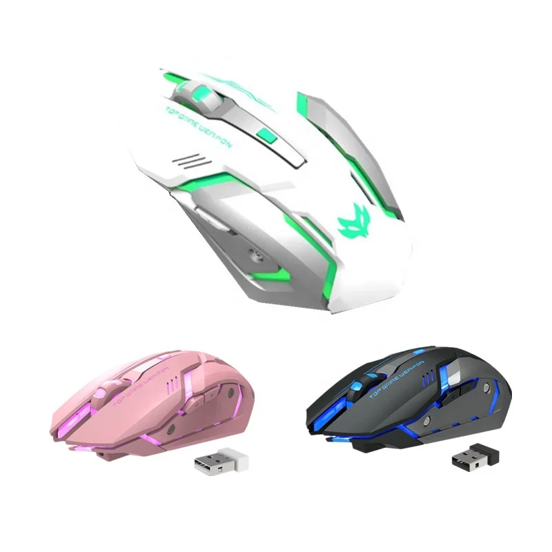 
Hot Sale T1 Ergonomic 2.4G Rechargeable Silent Backlit USB Optical Wireless Gaming Mouse 