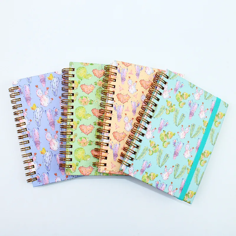 Logo Support Wholesale A5 Diary Notebook Spiral Notebook Hard Cover Loose Leaf Notebook Thickened Horizontal Line