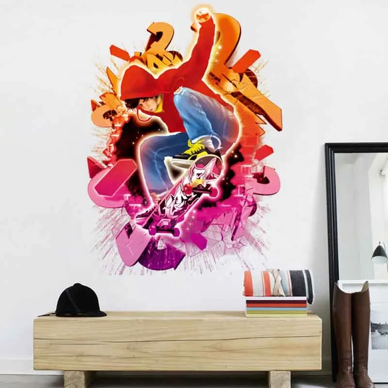 factory custom Dj sticker Home Decoration custom vinyl Waterproof Sticker Removable PVC skateboard wall stickers