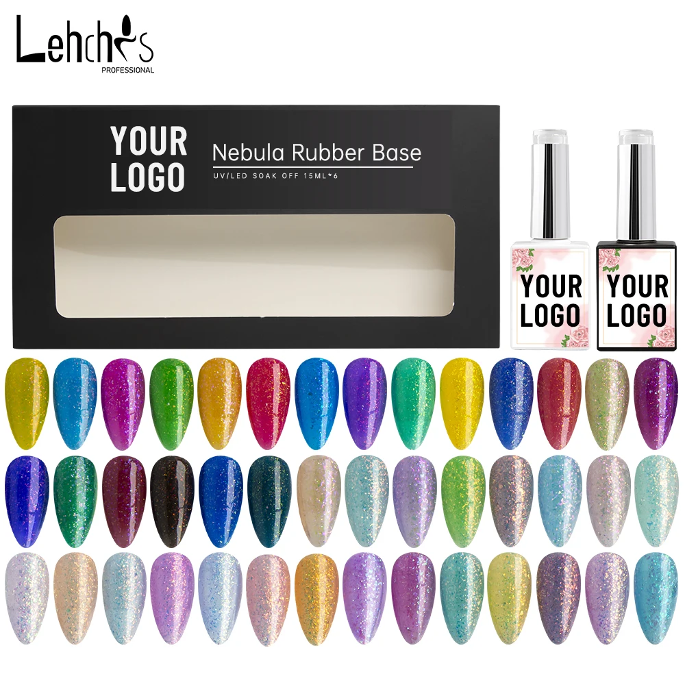Lehchis Rubber Base Coat Gel Polish Create Your Own Brand Hema Free Glitter Reflective Gel Polish Very Good Nail Gel Polish