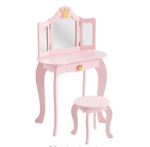 Toffy & Friends children table chairs kids dressing table stool set kids furniture