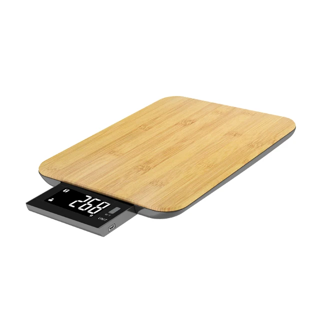 5 Kg Wholesale Electronic Smart Digital Bambooo Wooden Kitchen Scale Digital Food