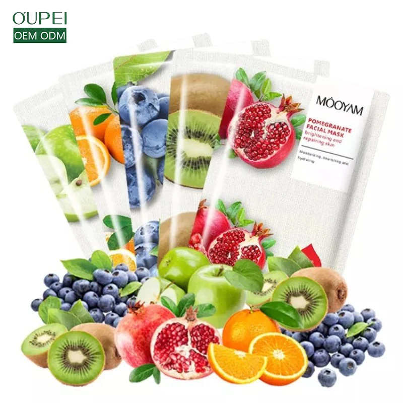 Factory Wholesale OEM Facial Mask Product Essence Fruit Plant Whitening Moisturizing Nourishing Korean Beauty Face Sheet Mask