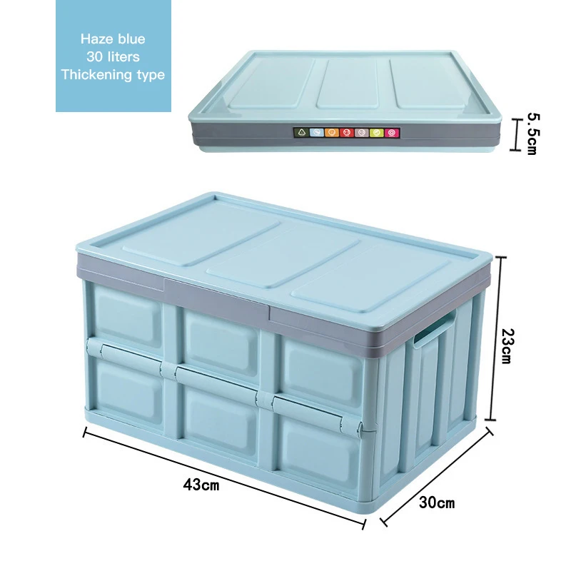 Car Trunk Plastic Moving Box Containers Crate Stackable Collapsible Storage Bins Storage Crate Collapsible Plastic Pallet Box