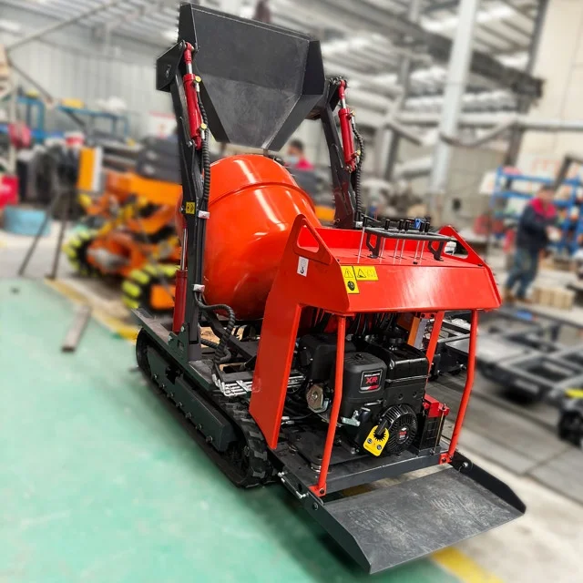 High Quality Mini Small Crawler Concrete Cement Concrete Mixer Automatic Self-loading Mixer