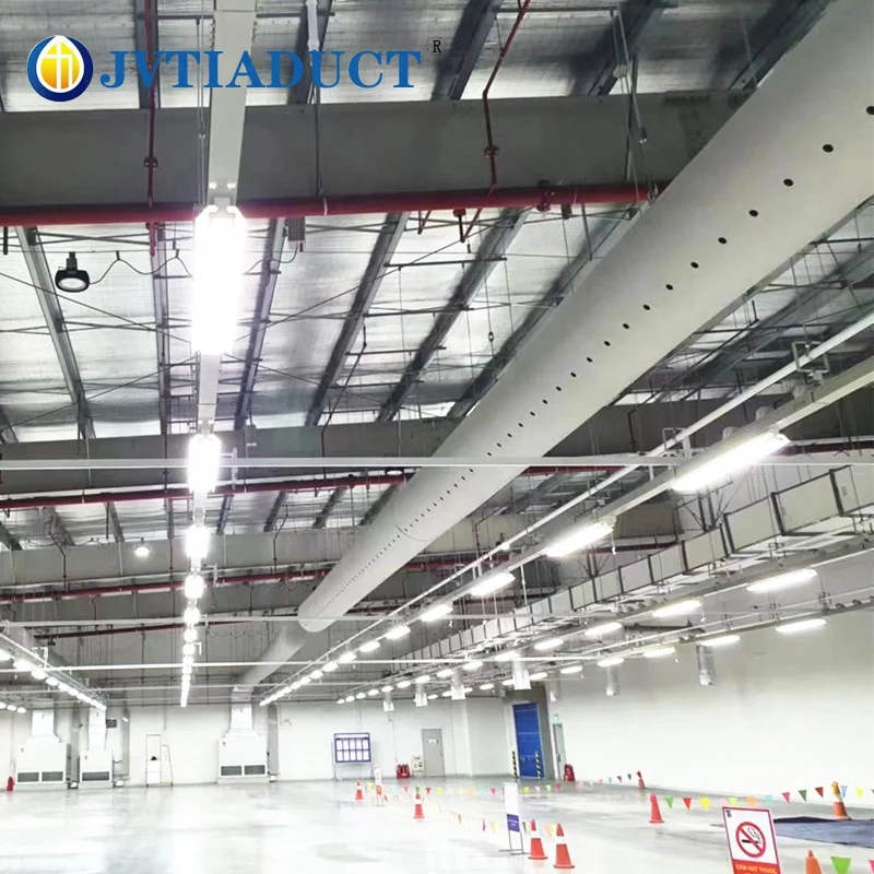 Customized round Fire-Resistant Flexible Air Duct for Air Conditioning & Ventilation HVAC Systems Hospitals Gyms Schools Halls