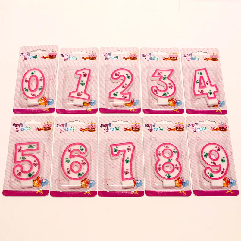 Wholesale Number Birthday Cake Candles  With Sprinkles Boy Girl Fancy Birthday Cake Candle Decor Sparkling Birthday Candle Cake