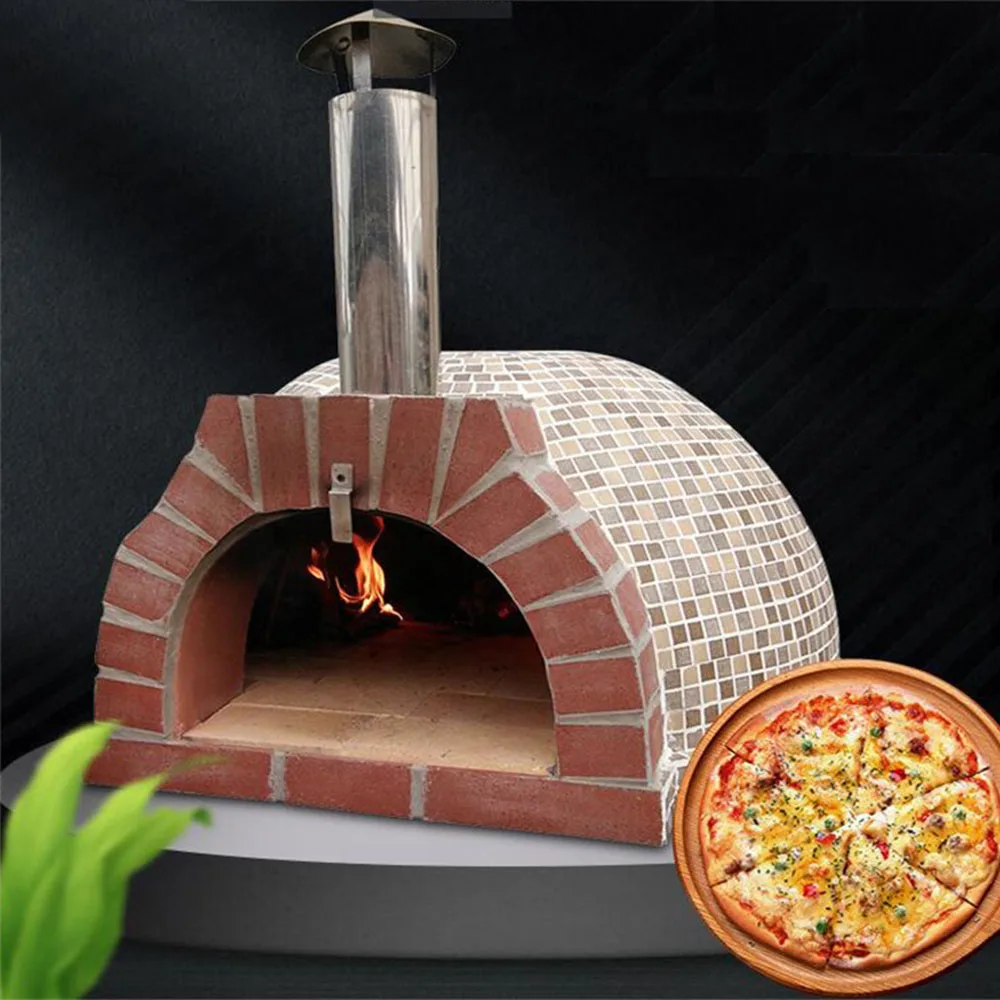 Italian-Style Wood-Fired Pizza Oven Wood Burning Charcoal Gas Brick Barbecue Firewood Oven Pizza Kiln Oven