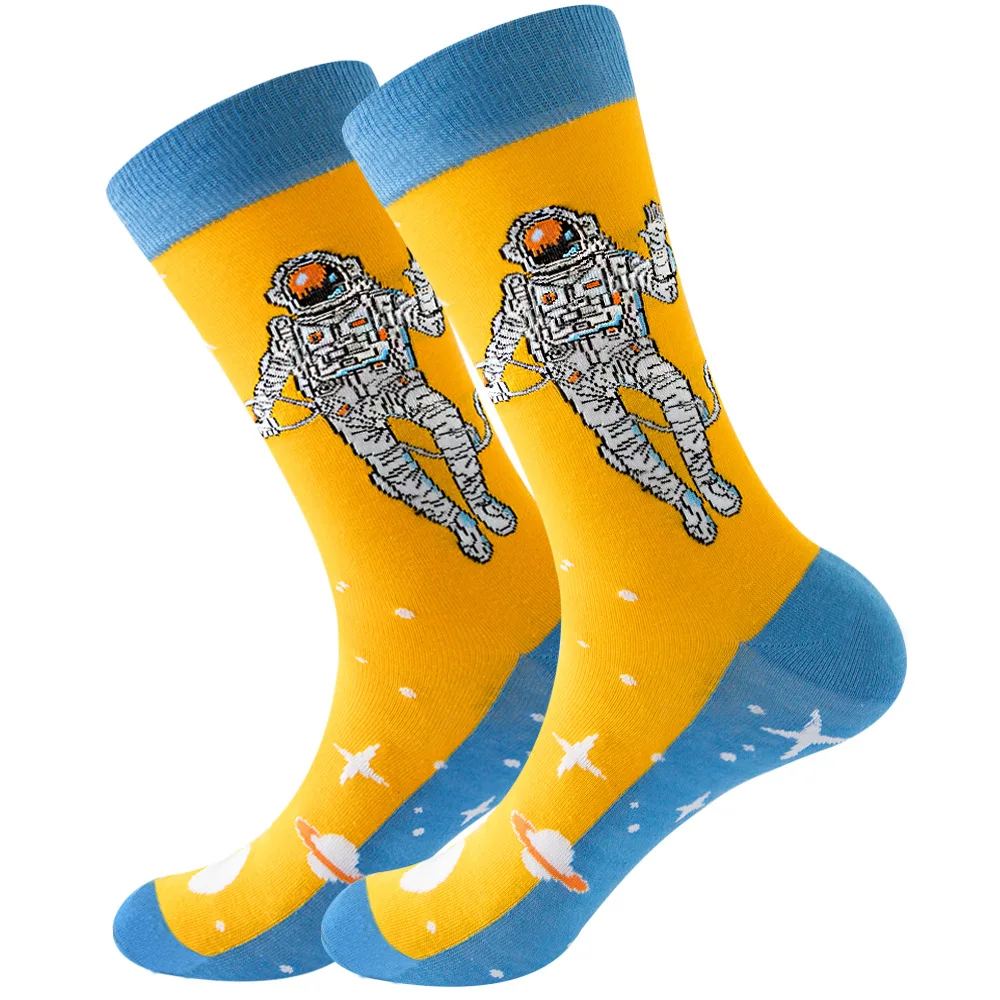 New Product Ideas 2024 Custom logo Design Fashion Pattens 100% Cotton Unisex Funny Dress Socks for Men Women