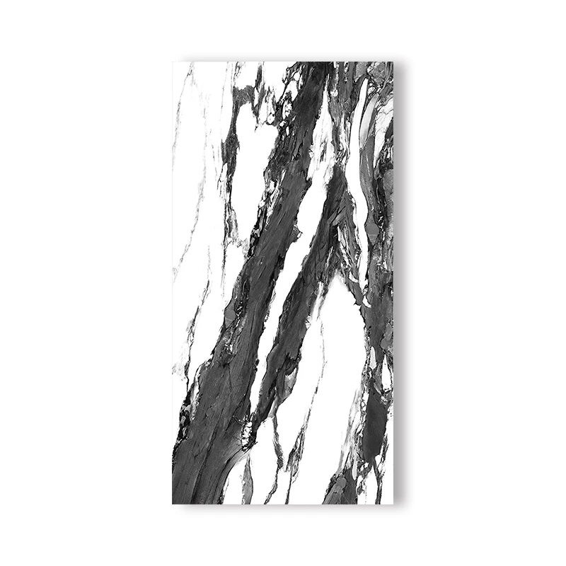 Honor Modern Big Slab Panda White Floor Tiles White Calacatta Marble Glazed Porcelain Polished Tile for Wall