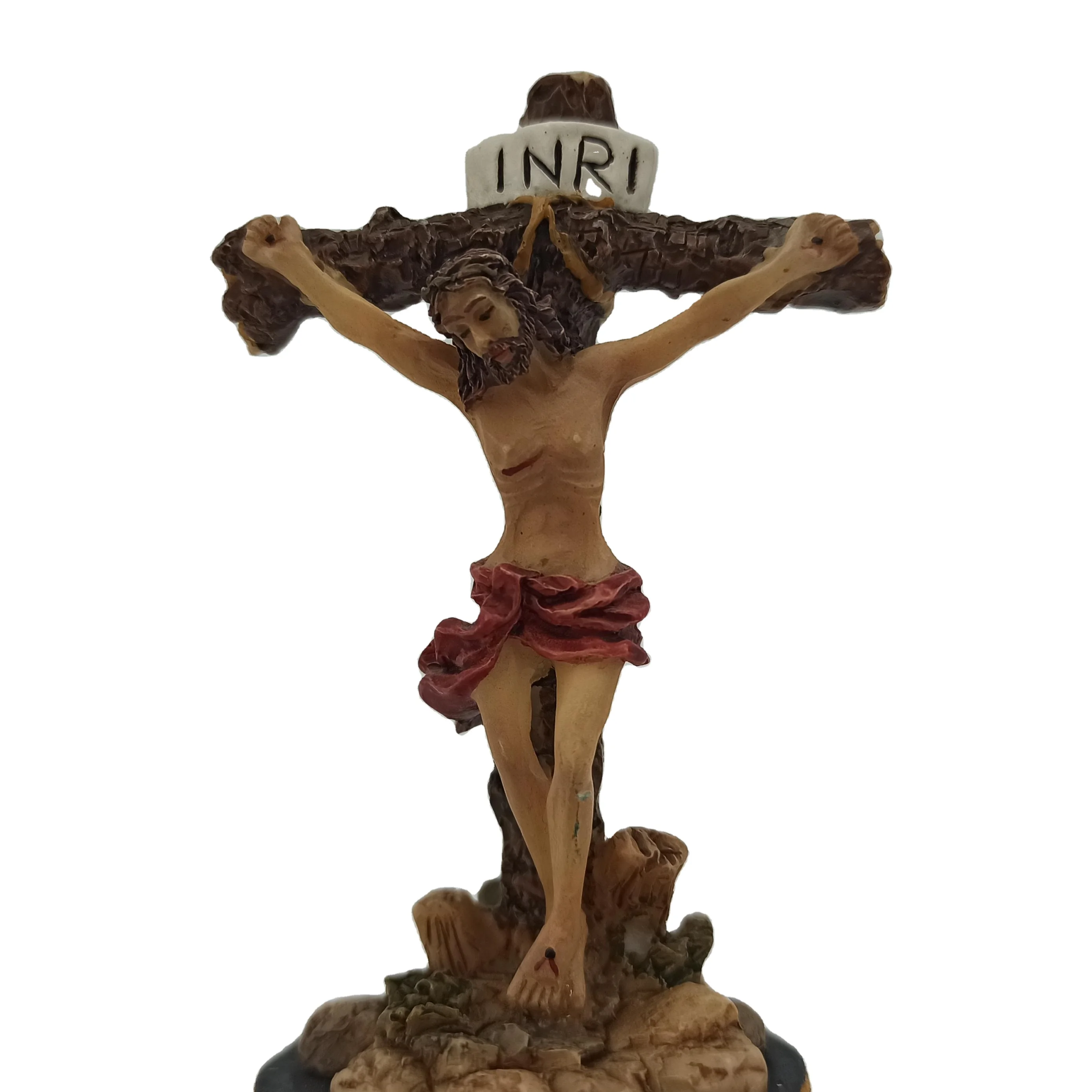 Customcraftssin Crafts Artificiroosters Cross Crucifix Statue Religious Souvenir De Ornament Baptism Souvenirs Resin Europe
