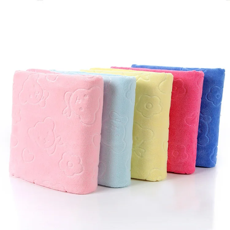 Nano microfiber bath towel, quick-drying embossed beach towel factory customization