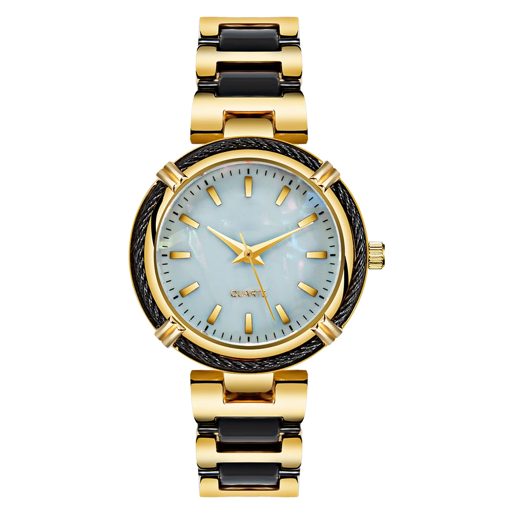 Elegant lady imitate ceramic watch Japan movement SR626SW battery