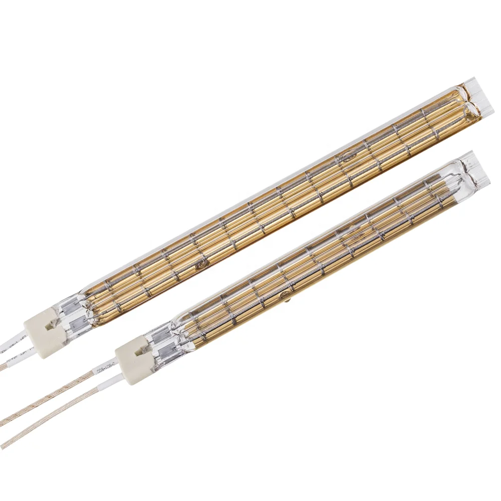 Medium-wave tungsten filament ir double tube infrared halogen heating lamp for printers