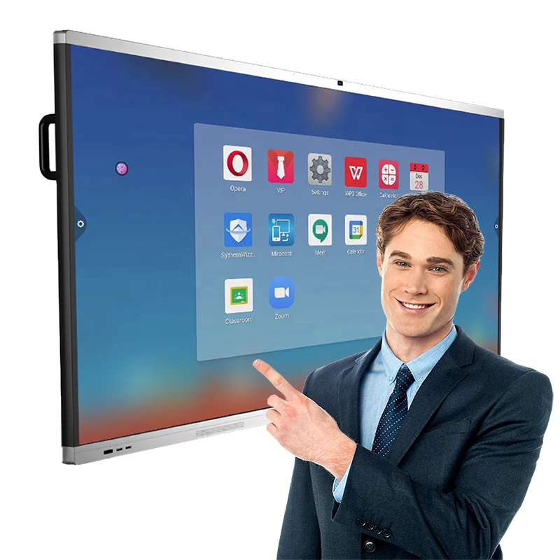 customize 55 65 75 85 150 inch Benchmark Interactive White Board Smart Mobile Stands For Interactive Board With Projector Set