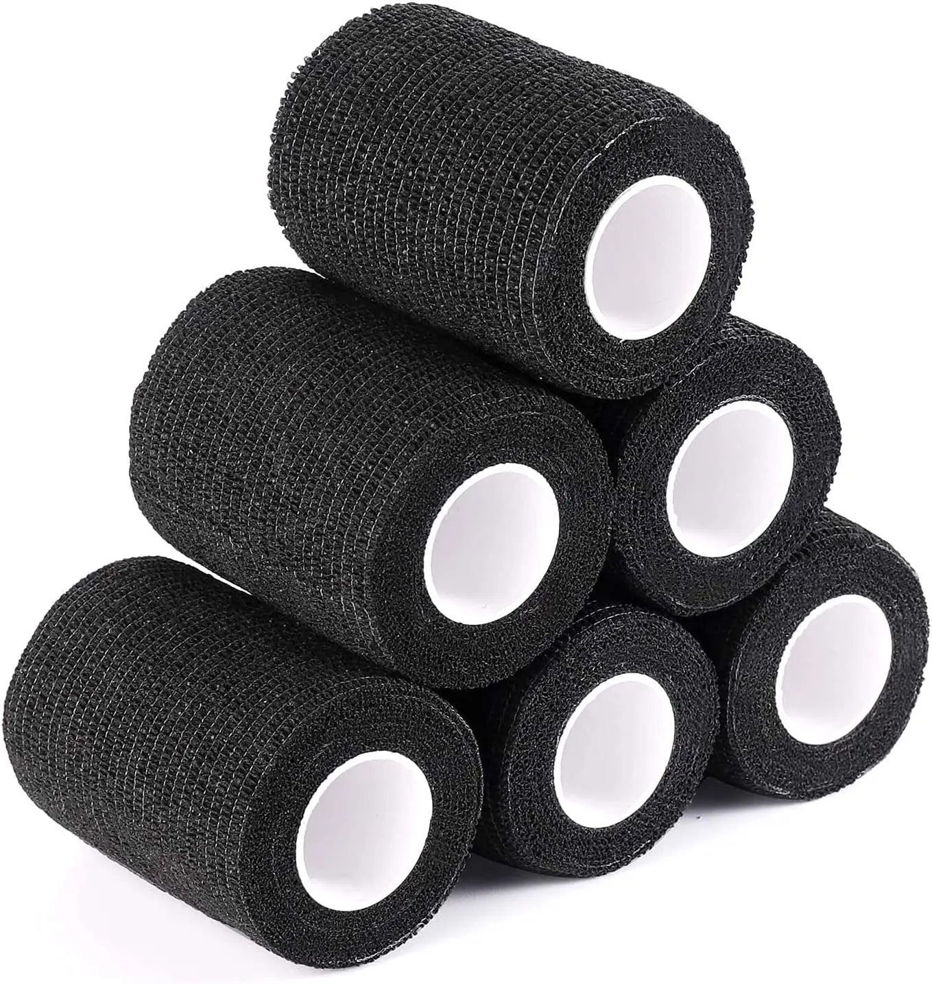 Cohesive Bandage Wrap Rolls Elastic Tape Football Sock Tape Wrap Black