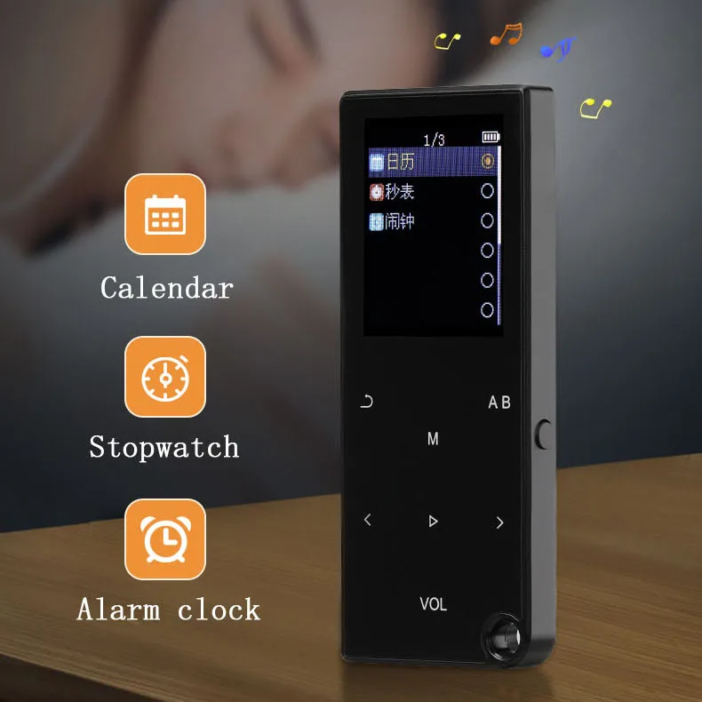 OEM hot sell digital  wireless b t 5.0  audio video mini MP3 MP4 music Player 8GB with screen