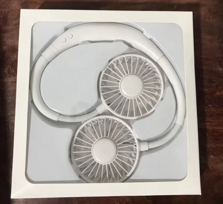 Custom  Plastic neckband fan insert tray  Mini Fan Packaging box