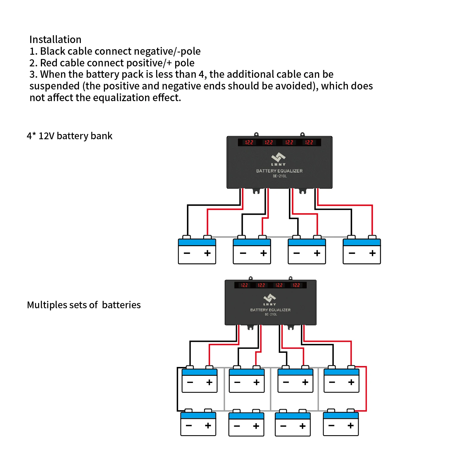 LHNY 48V Battery Equalizer with digital display screen Lead Acid Battery BalancerActive Equalizer Battery Balancer for Lead Acid