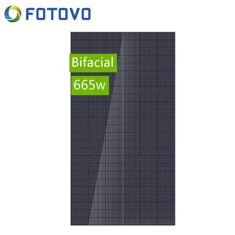 FTOVO 665w Bifacial  half cell  Shingled Monocrystalline  half cell solar panel Passed mechanical load test at 5400 pa front
