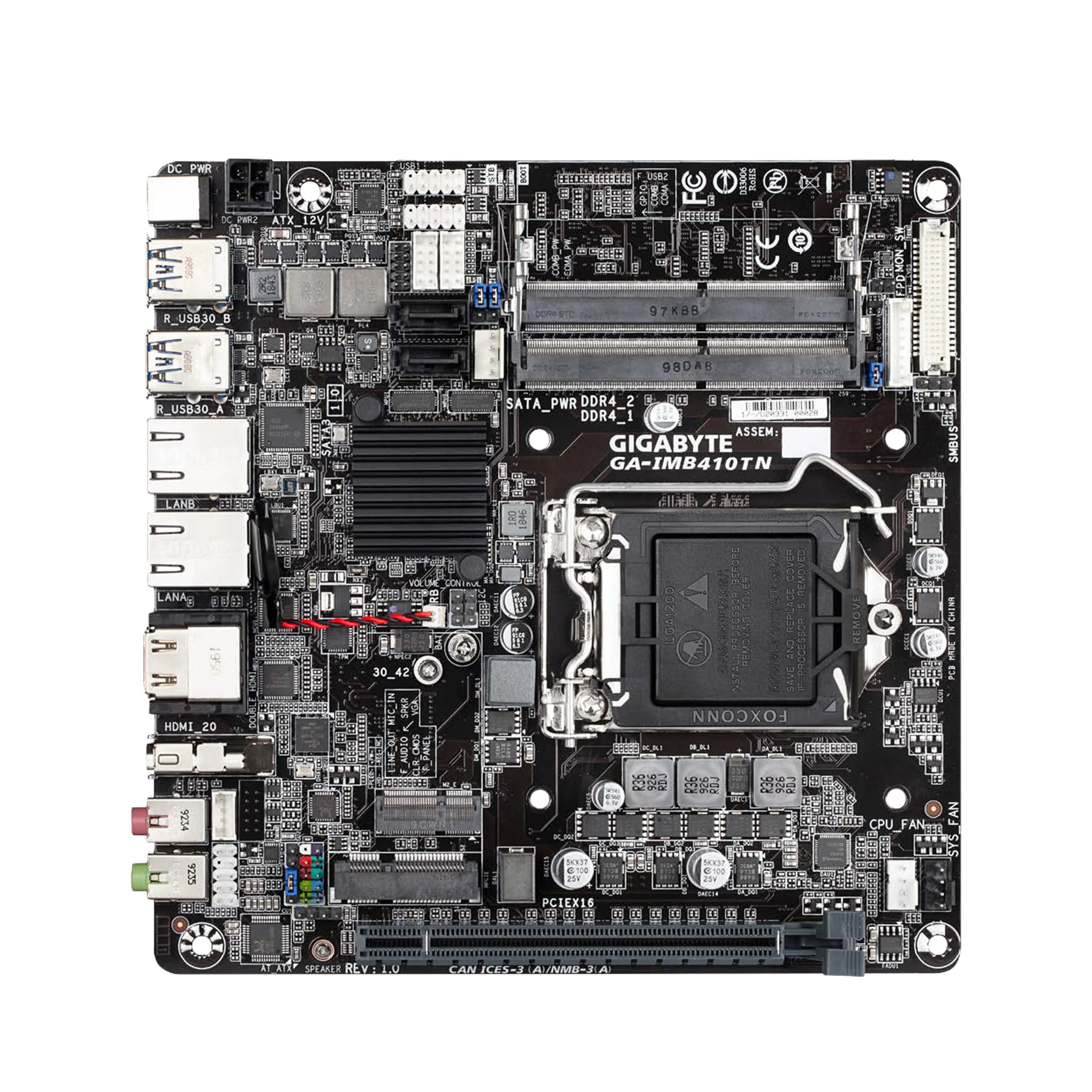 Motherboard GA-IMB410TN LAG 1200 32GB Thin Mini ITX for desktop computer motherboard