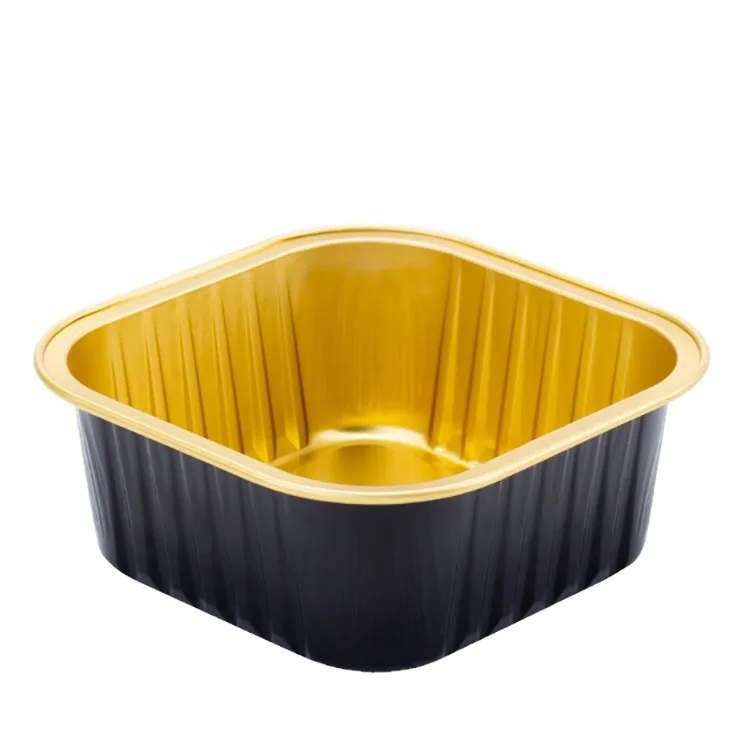 Multifunctional Mini 180ml Colorful Disposable Sauce box Square Utility Ramekin Cup Aluminum Foil Cups for Food
