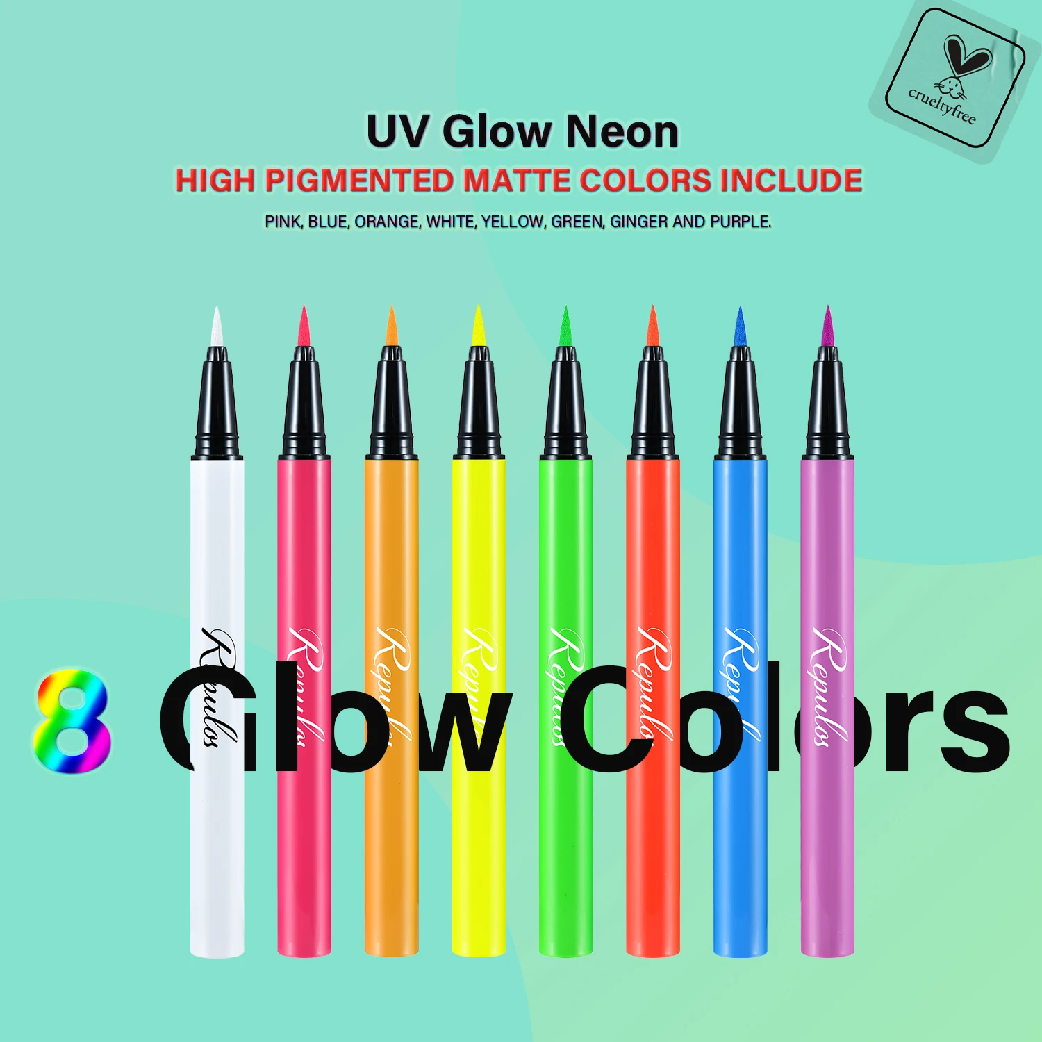 Wholesale Neon Glow Liquid Eyeliner Custom Logo Create your Own Face Paint Color Shift Waterproof Eyeliner Pen